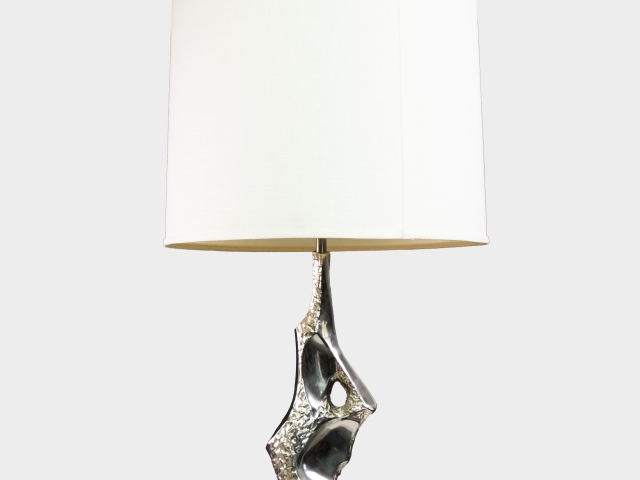 Brutalist Chrome Lamp by Richard Barr for Laurel. 