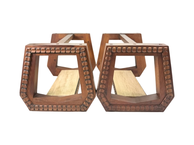 Pair of Sculptural Mexican Brutalist End Tables 