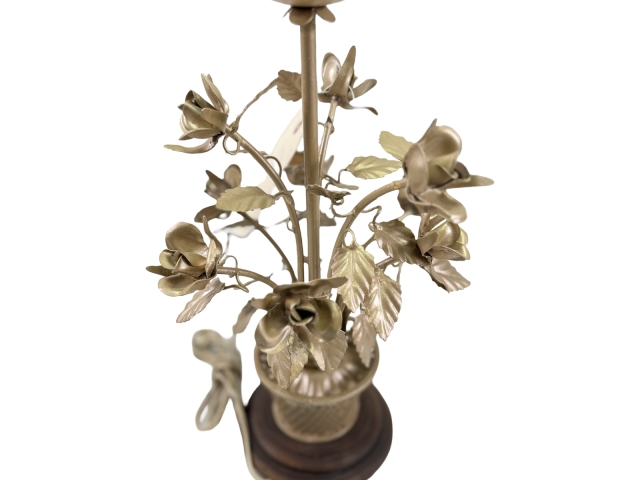 Vintage Italian Toile Flowerpot Table Lamp