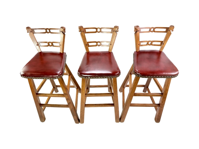 Romweber Viking Horse Head Barstools 