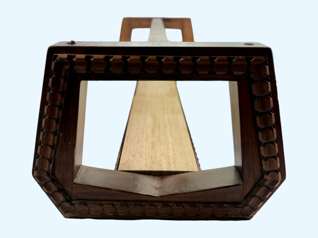 Vintage Mexican Brutalist Coffee Table with Travertine Shelf