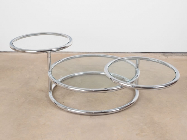 Silver chrome coffee table