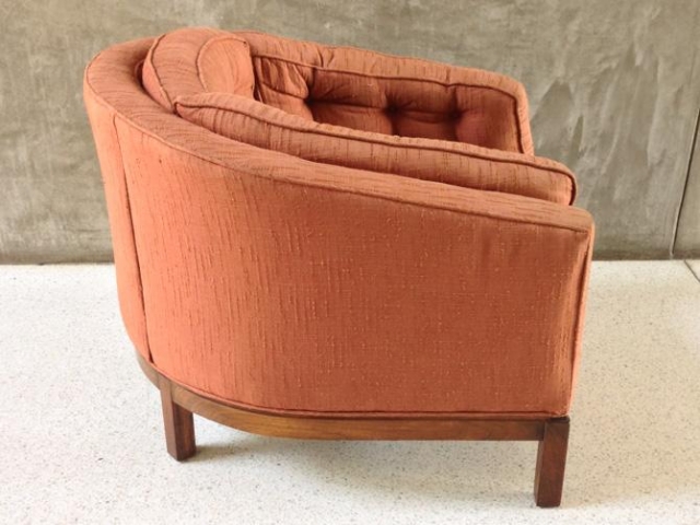 Milo Baughman barrel back lounge chairs