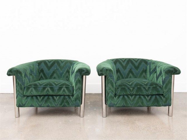 Milo Baughman lounge club chairs