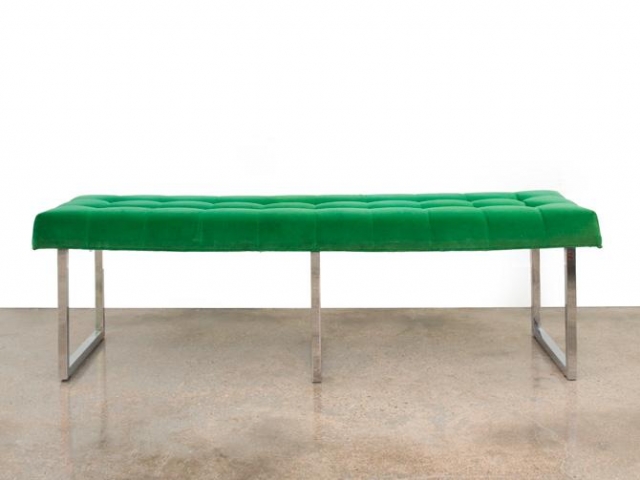 Milo Baughman chrome bench