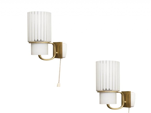 Striped glass wall lamps