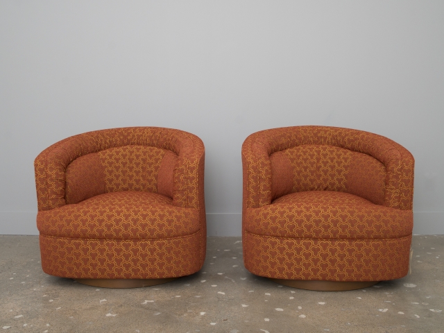 Milo Baughman Swivel Club Chairs