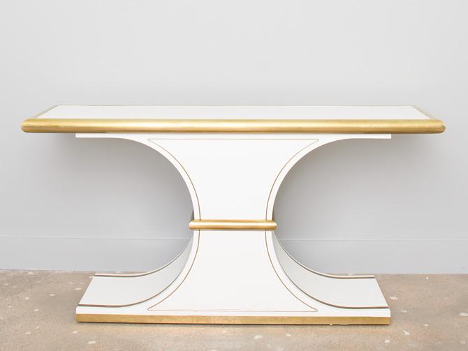 Mastercraft Lacquer And Brass Console